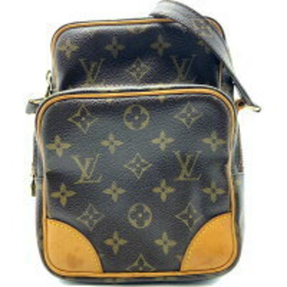 LOUIS VUITTON Amazon Monogram Shoulder Bag Canvas Leather Brown Crossbody